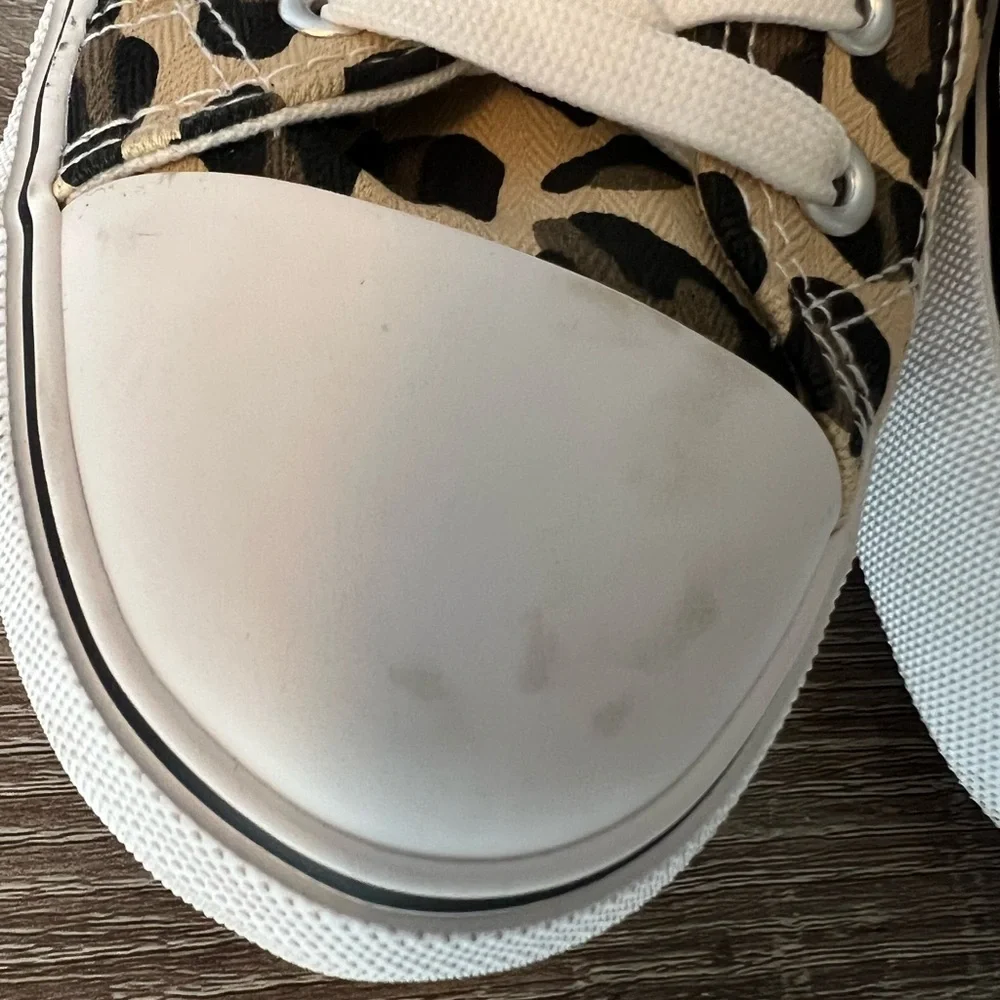 Leopard Print Sneakers with White Soles